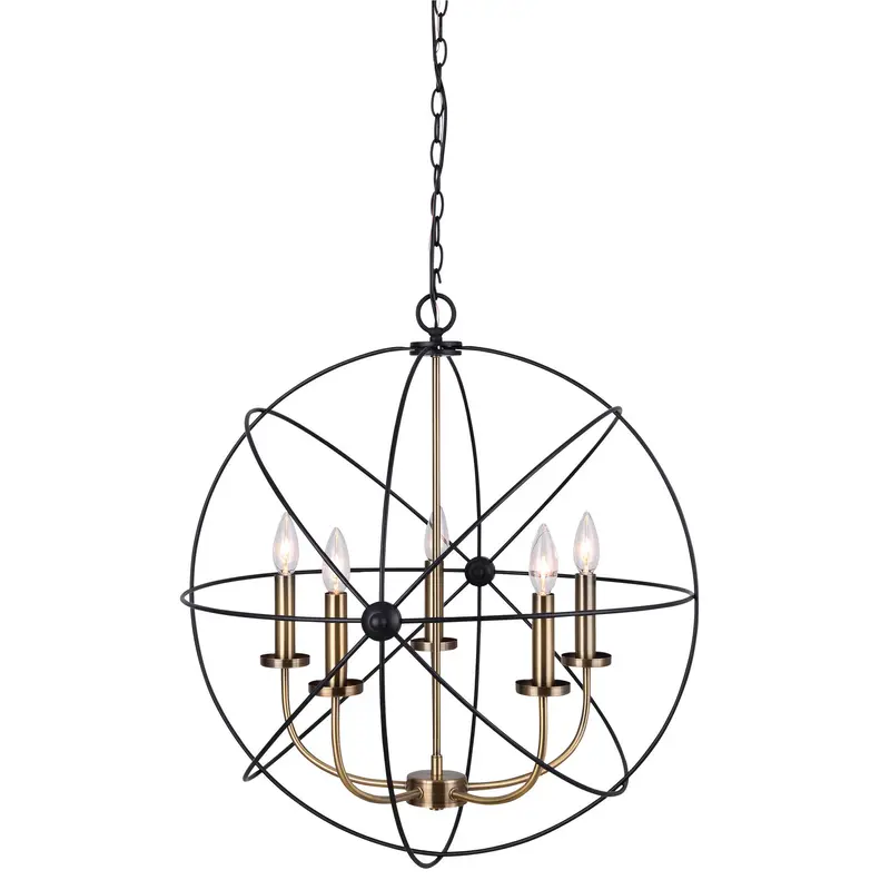 Sumerside Five Light Chandelier Matte Black