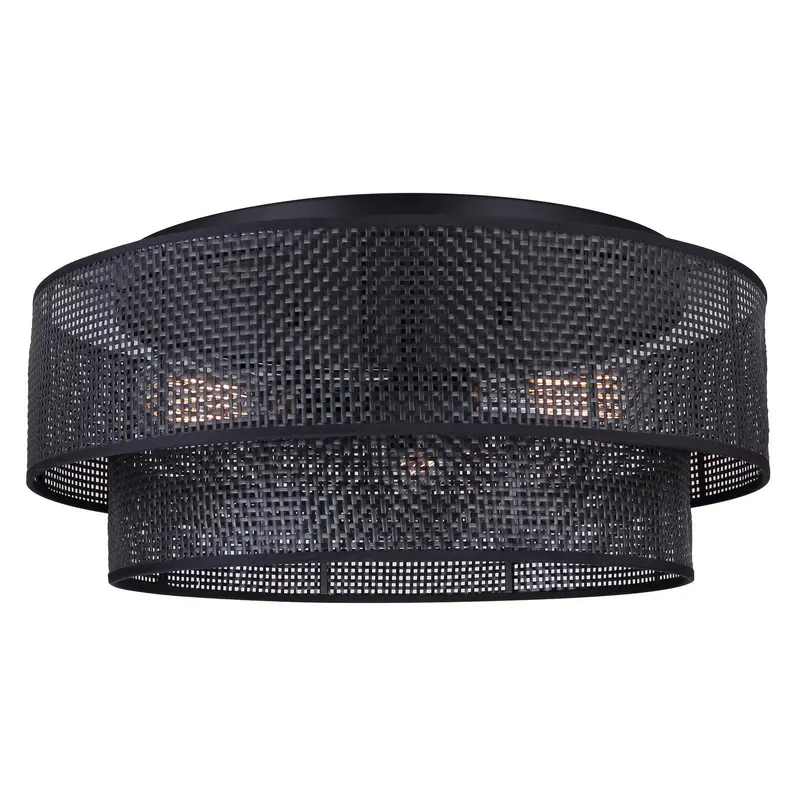 Bellamy Three Light Flush Mount Black