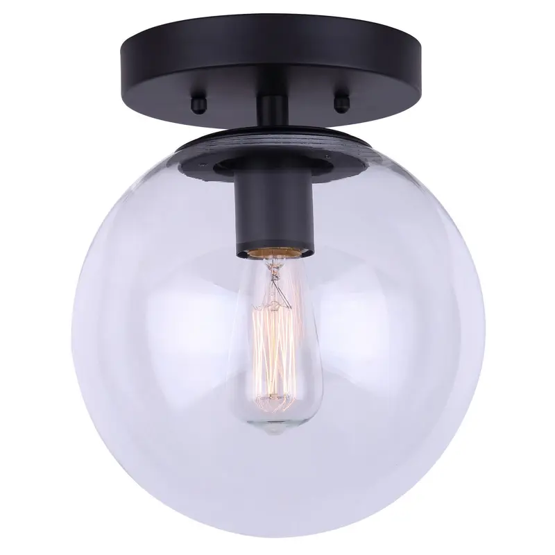 Camilo One Light Flush Mount Matte Black
