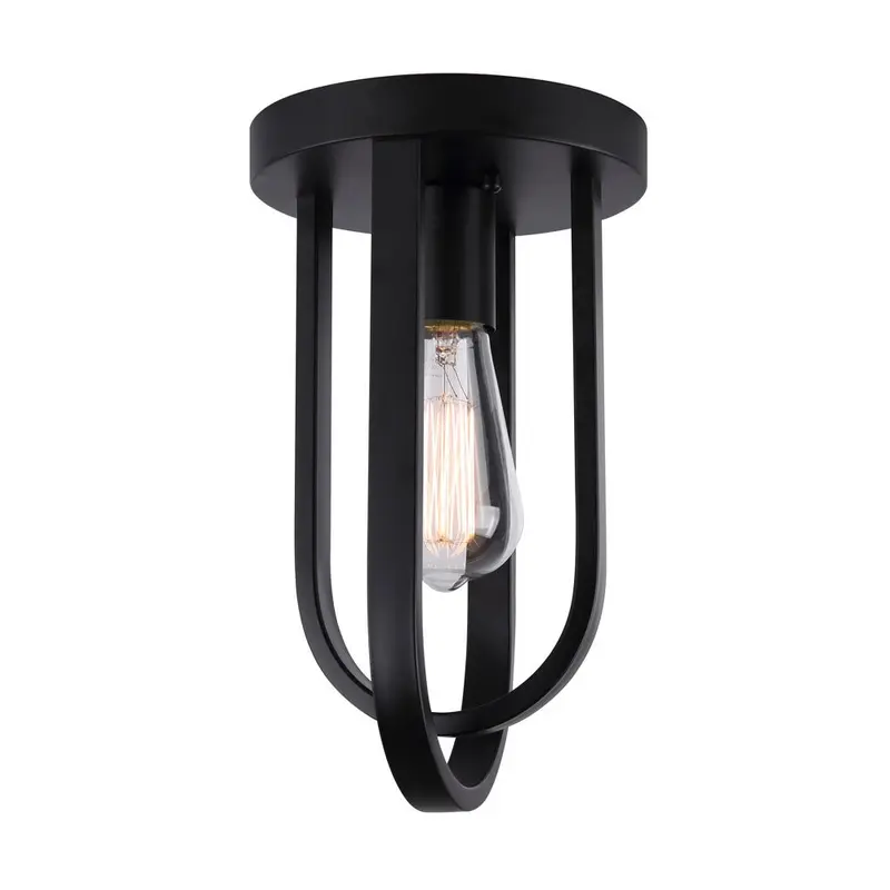 Dilan One Light Flush Mount Matte Black