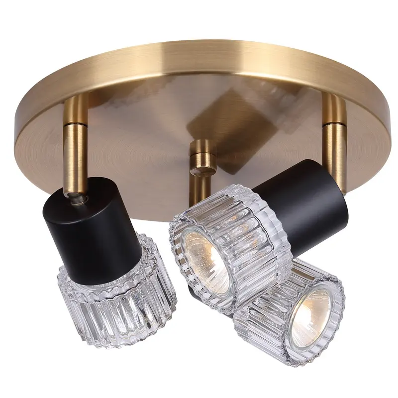 Elsee Three Light Track Lighting Black/Gold