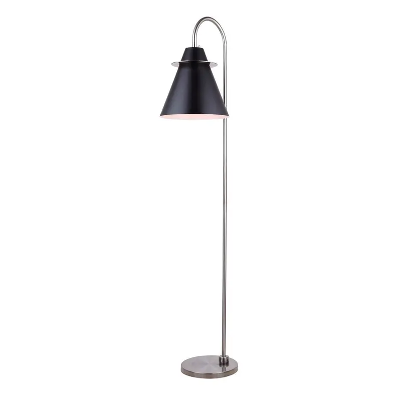 Talia One Light Floor Lamp Brushed Nickel/Matte Black