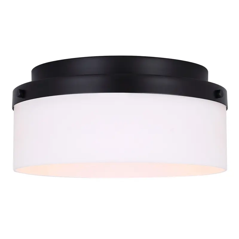 Malloy Two Light Flush Mount Black