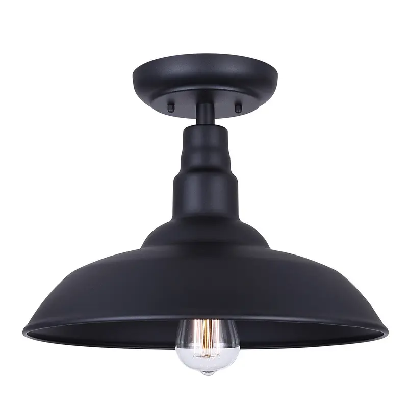 Valec One Light Flush Mount Sand Black