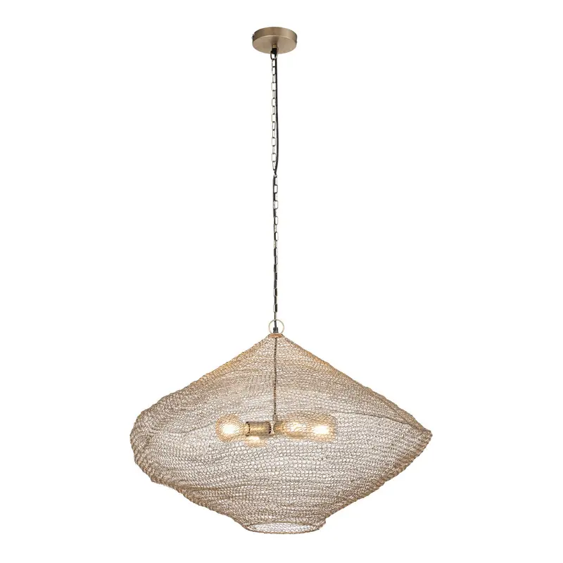 Warren Four Light Pendant Antique Brass