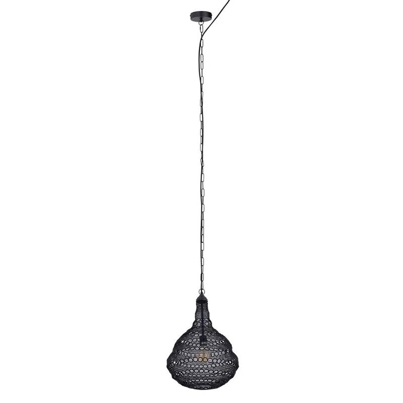 Agra One Light Pendant Black