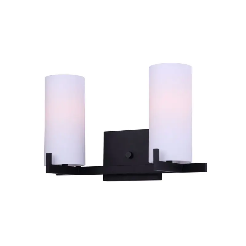 Bishop Two Light Vanity Black