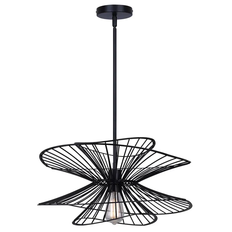 Channel One Light Pendant Black