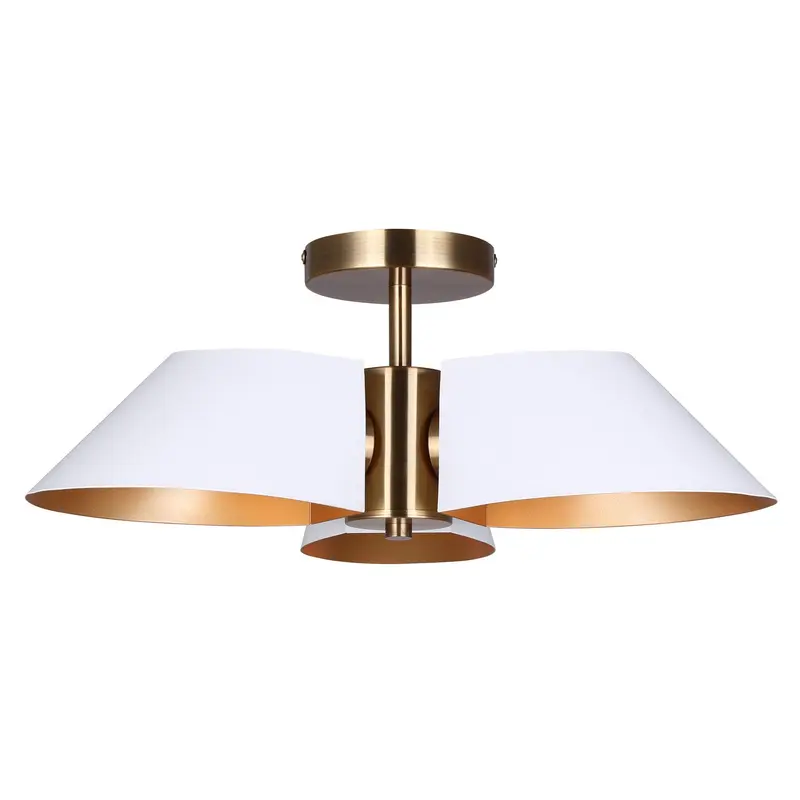 Daxton Three Light Semi-Flush Mount Matte White