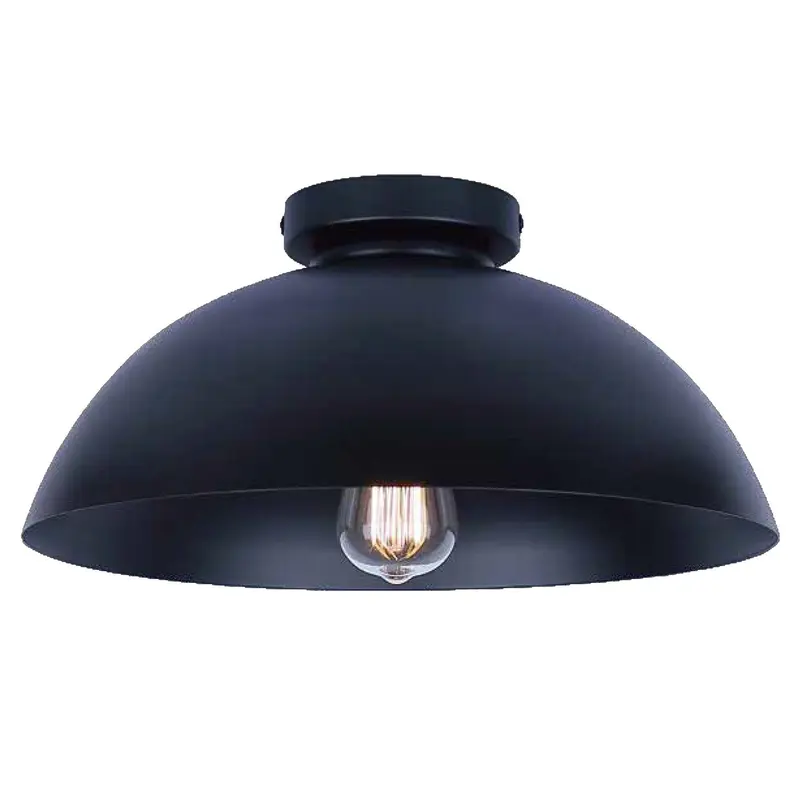 Eddie One Light Semi Flush Mount Matte Black