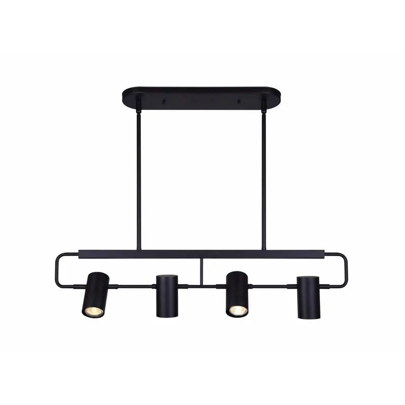 Leal Four Light Track Lighting Black