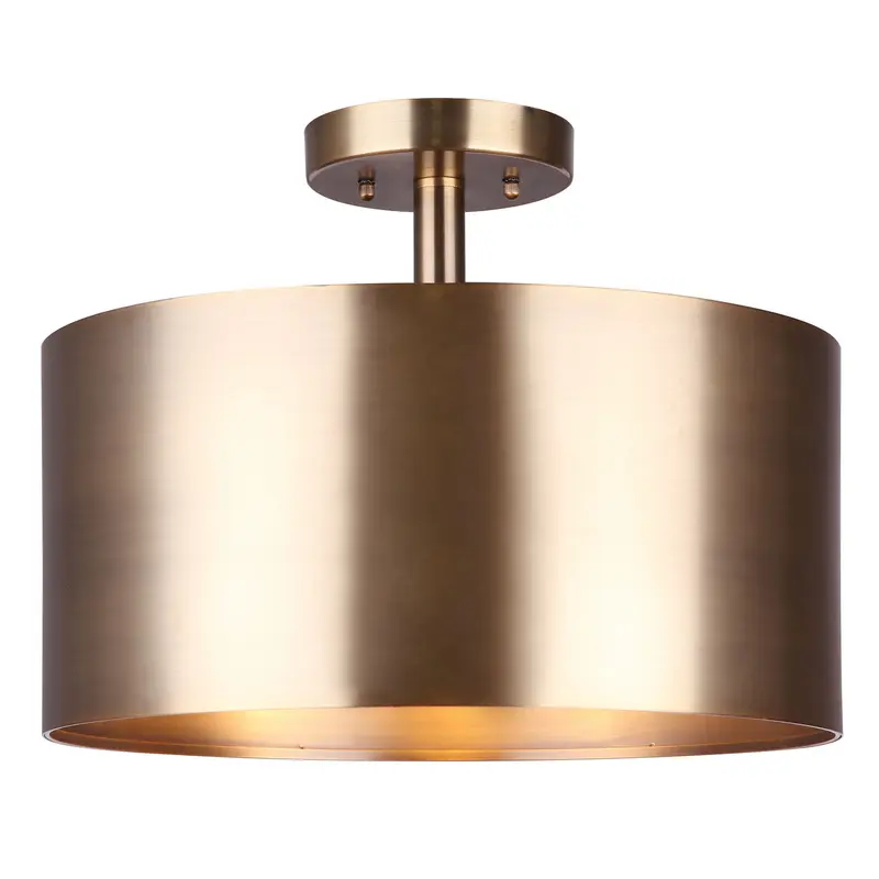 Lola Three Light Semi-Flush Mount Gold