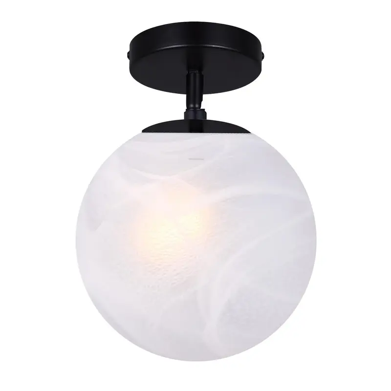 Mackenna One Light Semi Flush Mount Black
