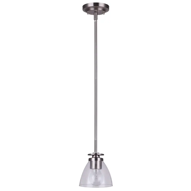One Light Pendant Brushed Nickel