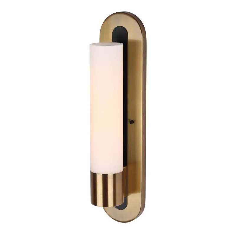 Tripp One Light Wall Sconce Matte Black And Gold