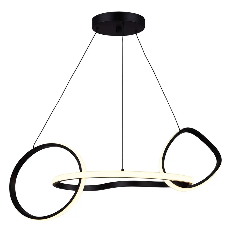 Zuri LED Chandelier Matte Black