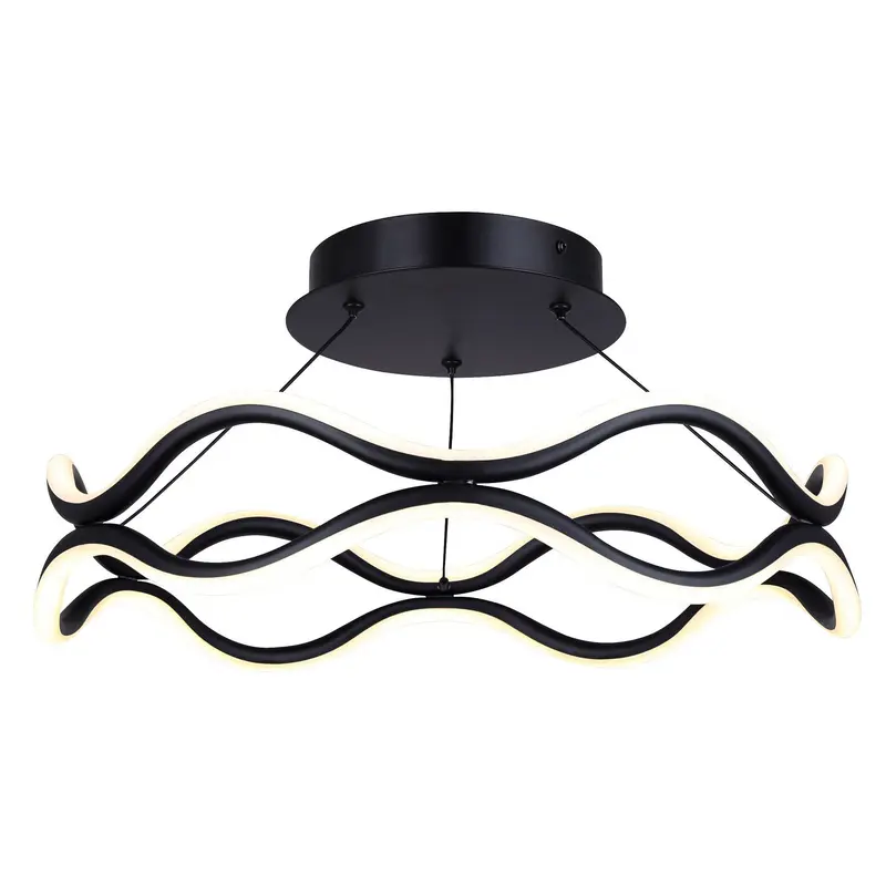 Castra LED Semi Flush Mount Black