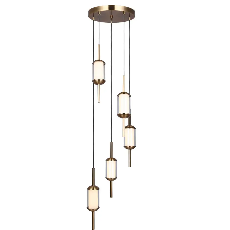 Lavene Five Light Pendant Gold