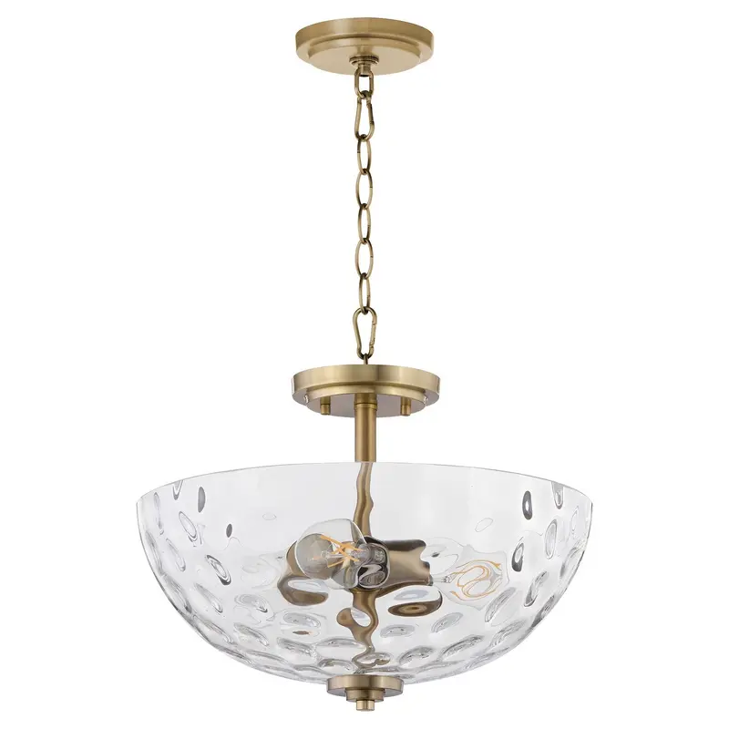 Adams Three Light Dual Mount Aged Brass