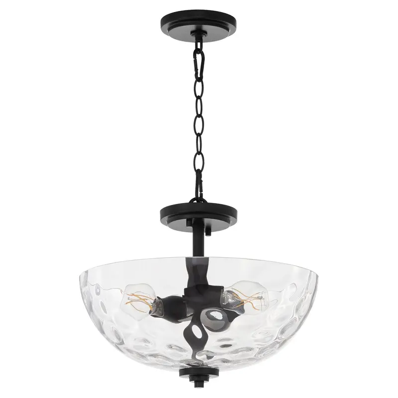 Adams Three Light Dual Mount Matte Black