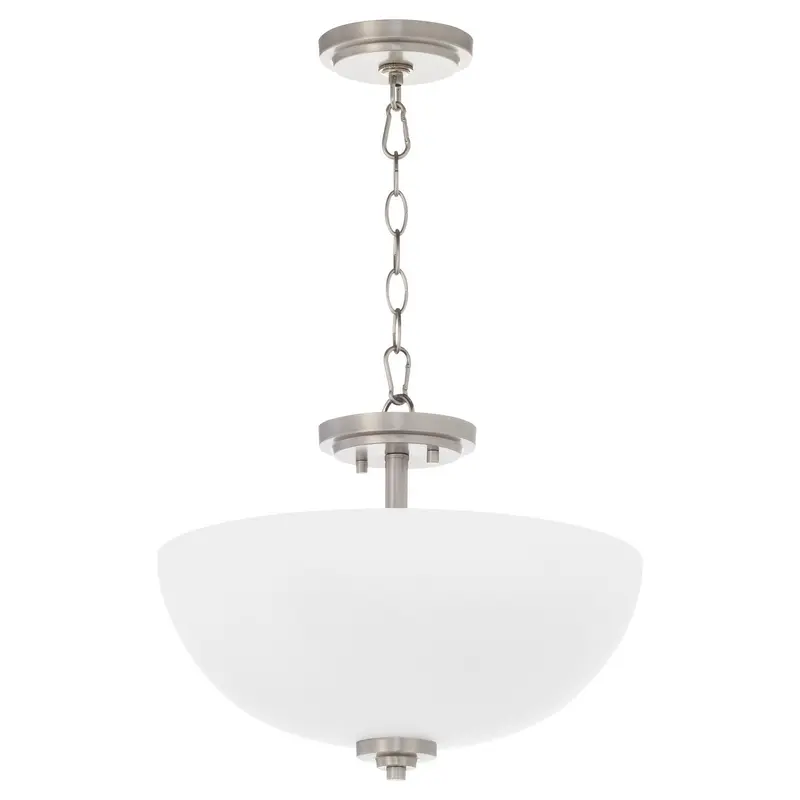 Adams Three Light Dual Mount Satin Nickel