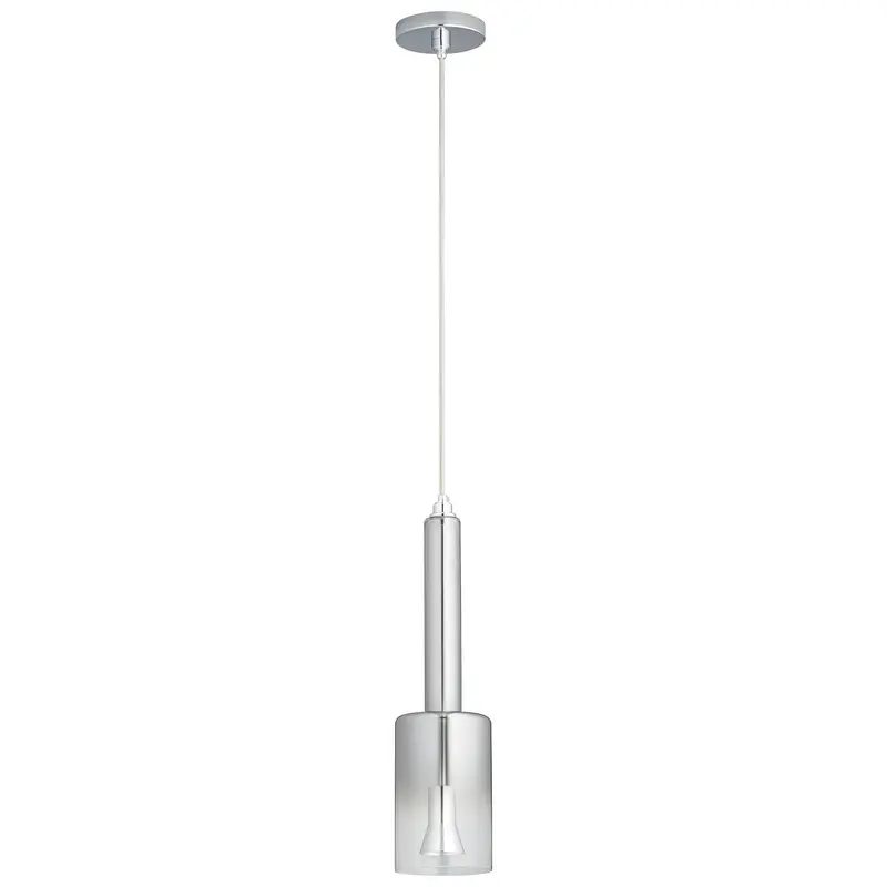 Spindle LED Pendant Polished Chrome W/ Smoke Ombre
