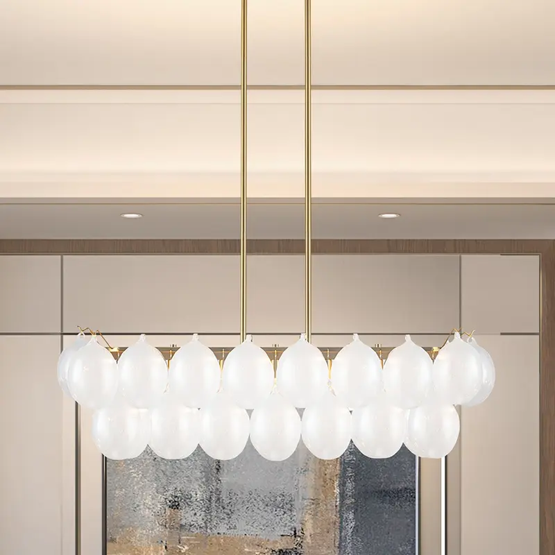 Globo Eight Light Island/Pool Table Brass