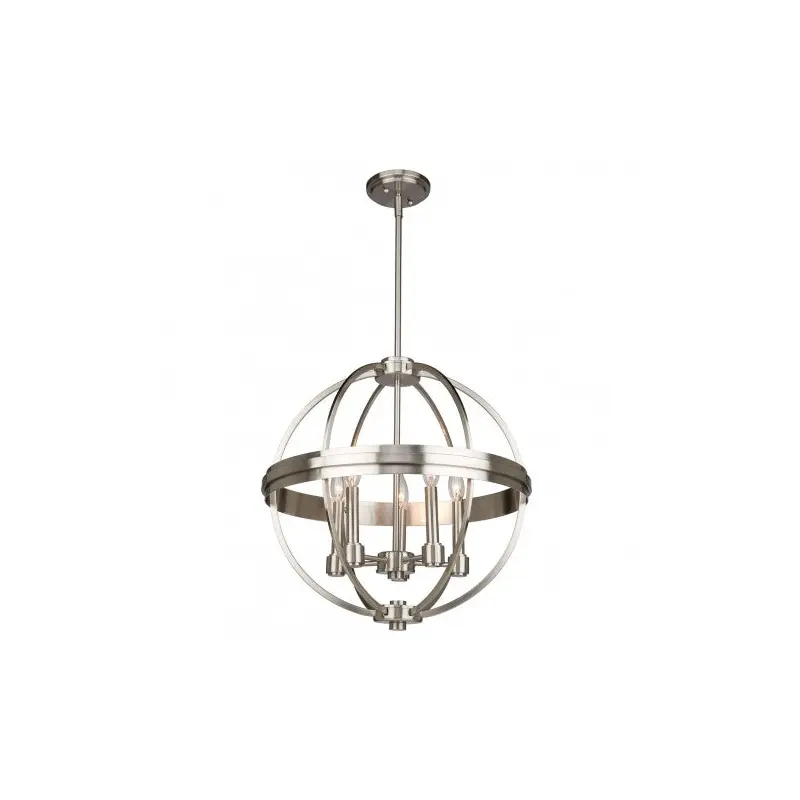 Roxbury Five Light Chandelier Chrome