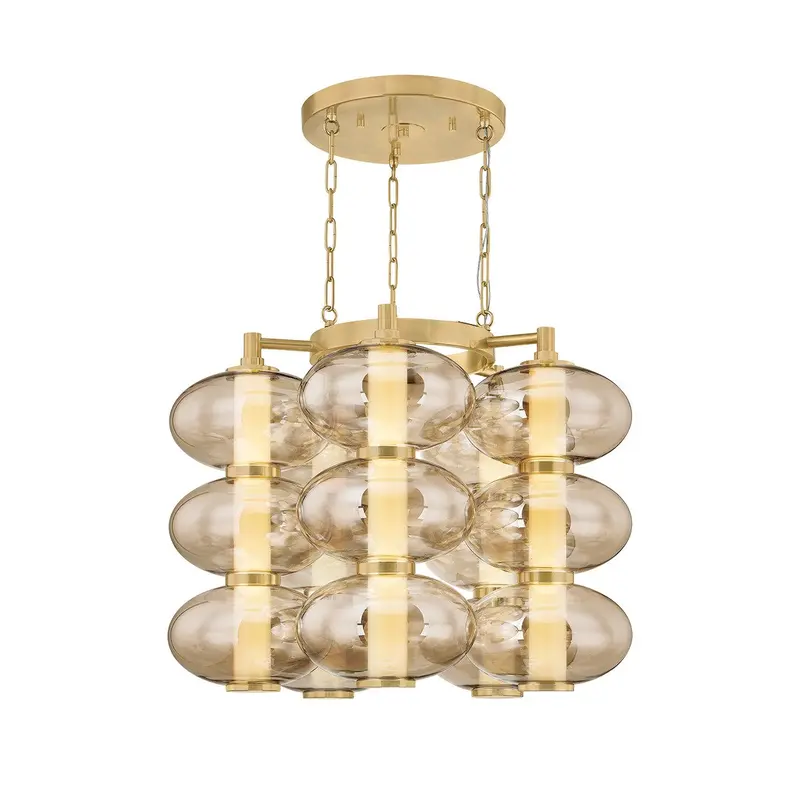 Toulouse LED Chandelier Vintage Brass