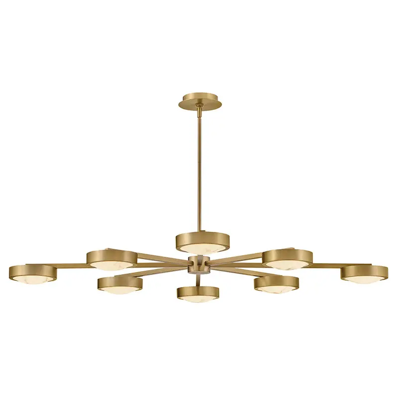 Cava LED Semi Flush Mount Lacquered Brass