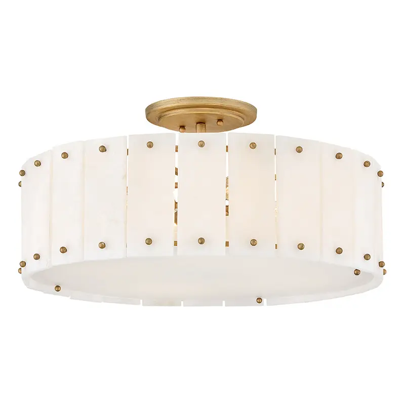 Simone LED Semi-Flush Mount Burnished Gold