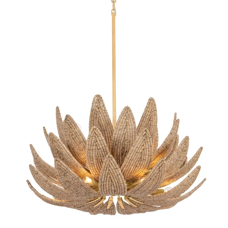 Varanasi 14 Light Chandelier Vintage Gold Leaf