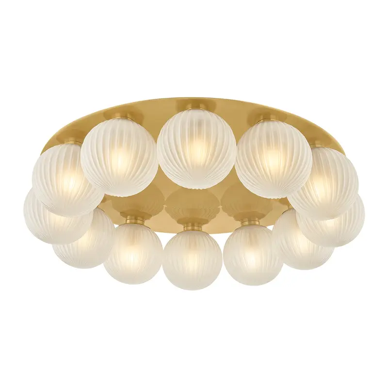 Vernazza 12 Light Flush Mount Vintage Polished Brass