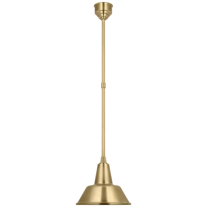 Academy Barn Light LED Pendant Hand-Rubbed Antique Brass