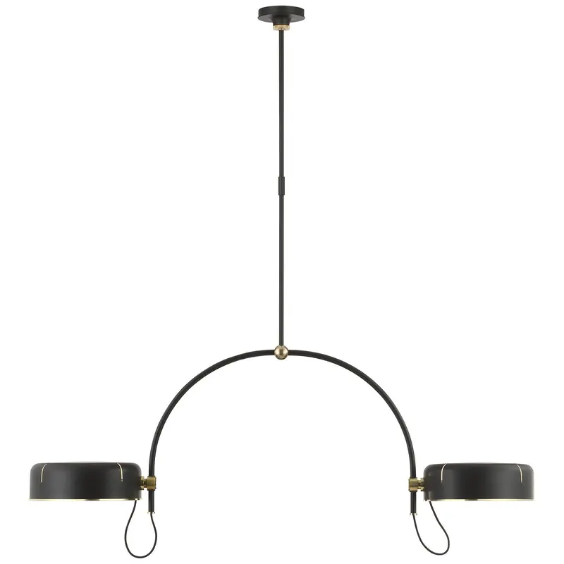 Oso LED Pendant Modern Iron and Hand-Rubbed Antique Brass