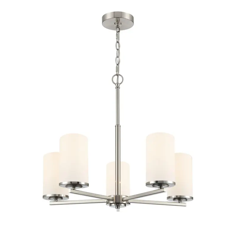 Verlana Five Light Chandelier Brushed Nickel