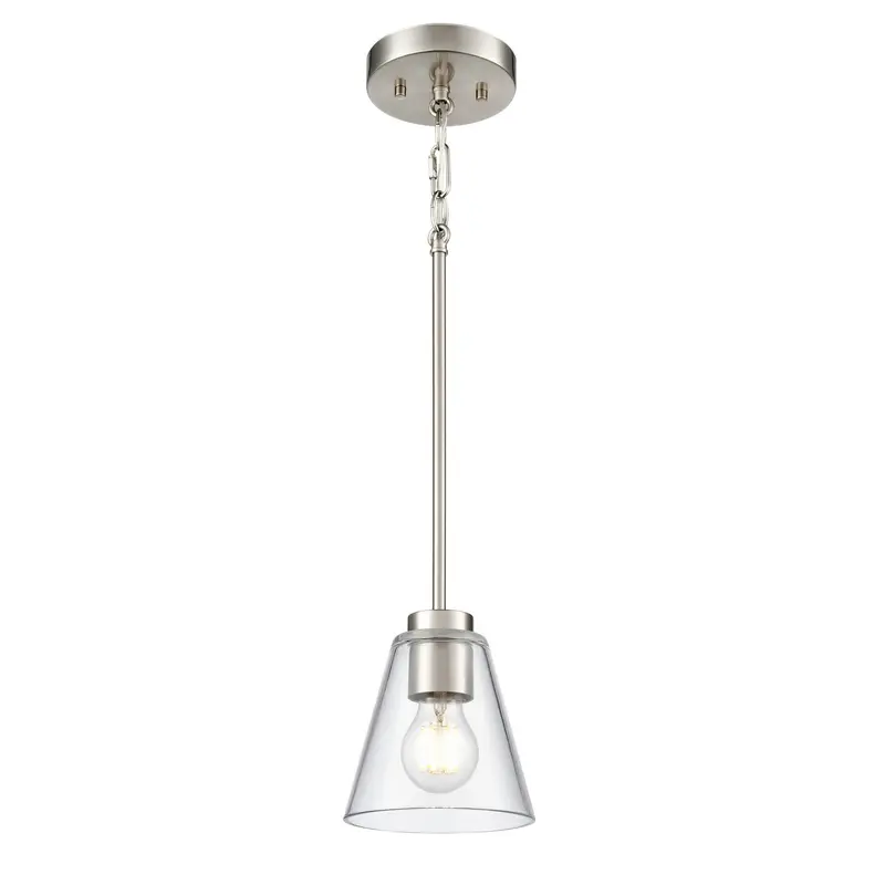 Strayhan One Light Mini Pendant Brushed Nickel