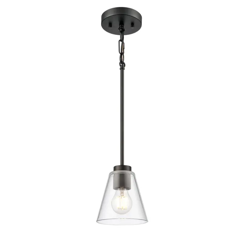 Strayhan One Light Mini Pendant Matte Black