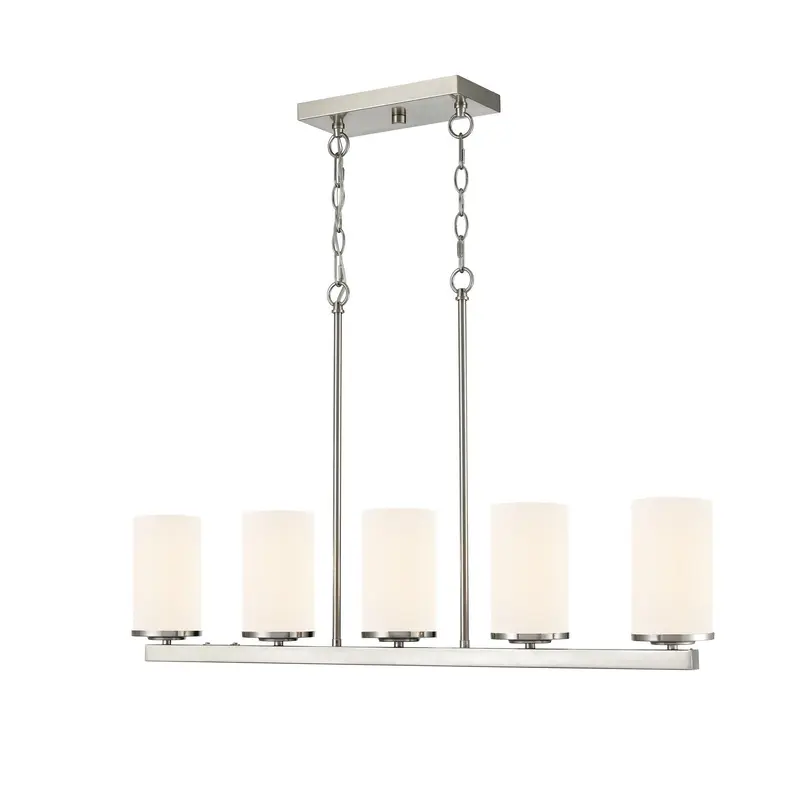 Verlana Five Light Linear Chandelier Brushed Nickel