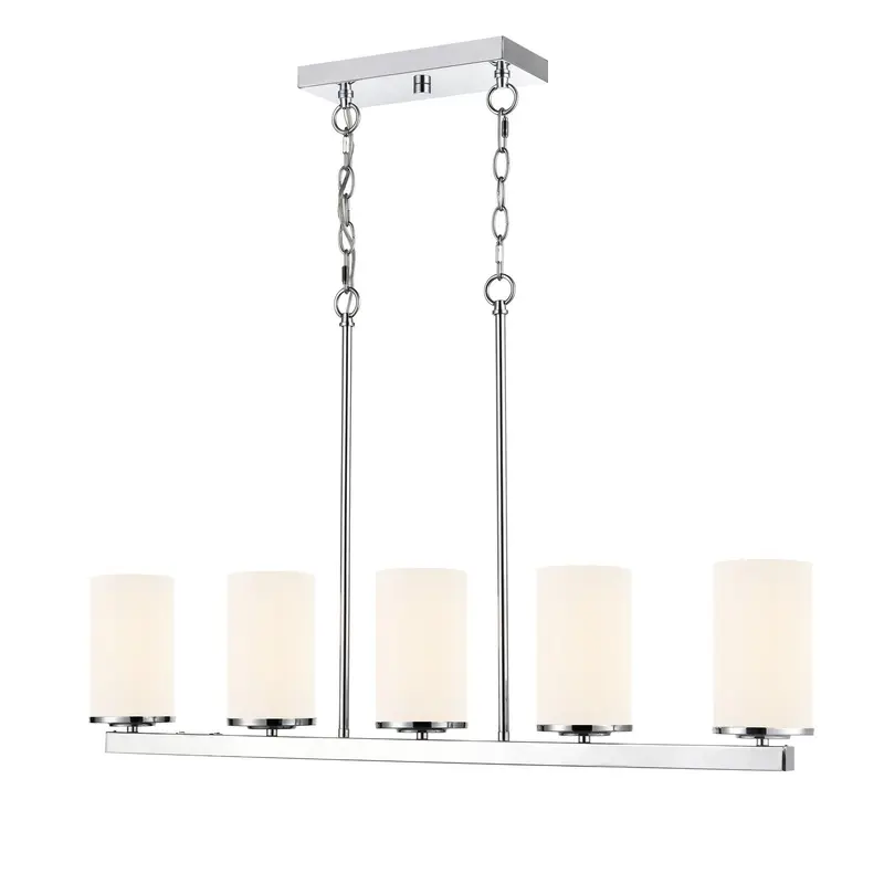 Verlana Five Light Linear Chandelier Chrome