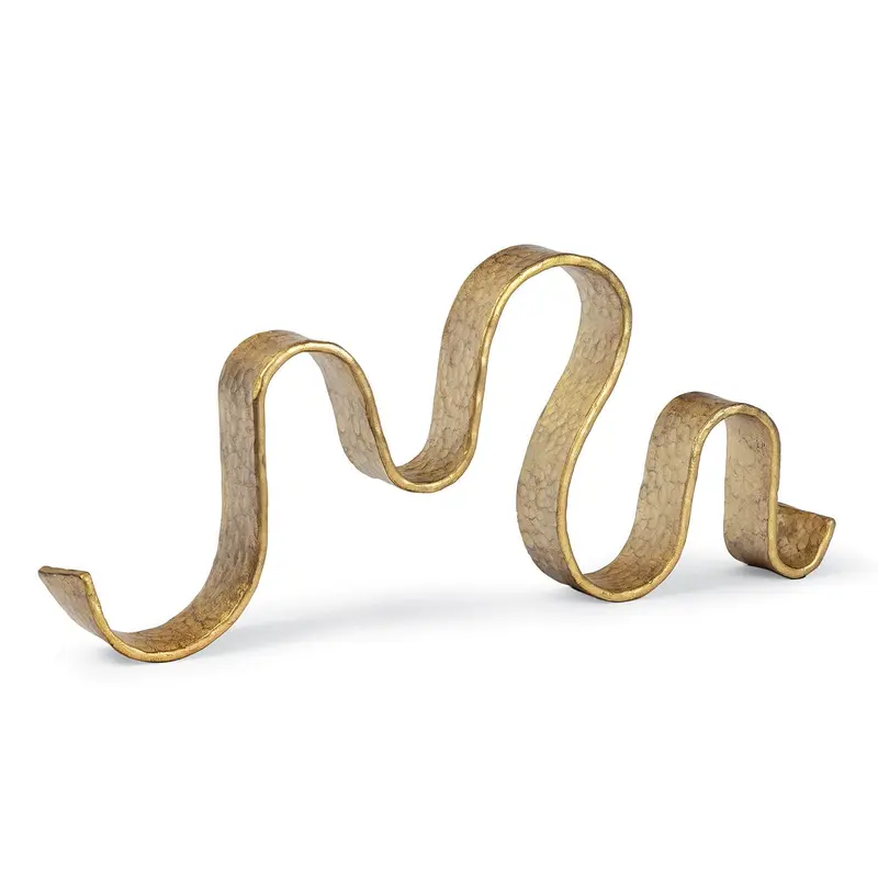 Wave Sculpture Gold Leaf
