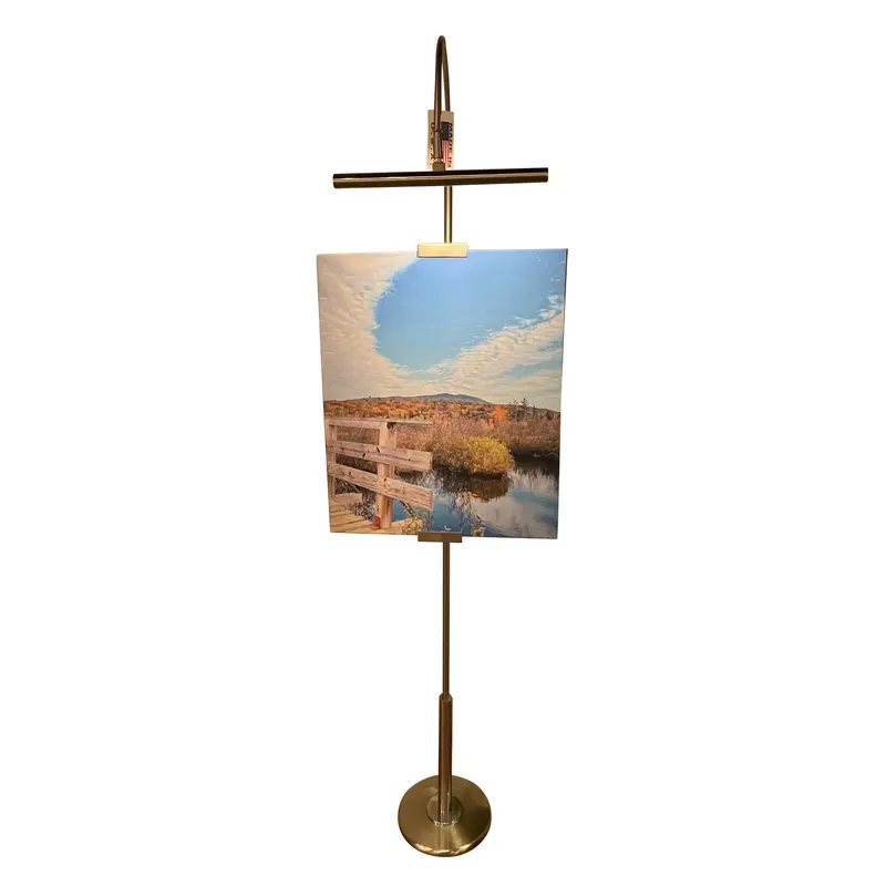 River North LED Floor Lamp Satin Nickel