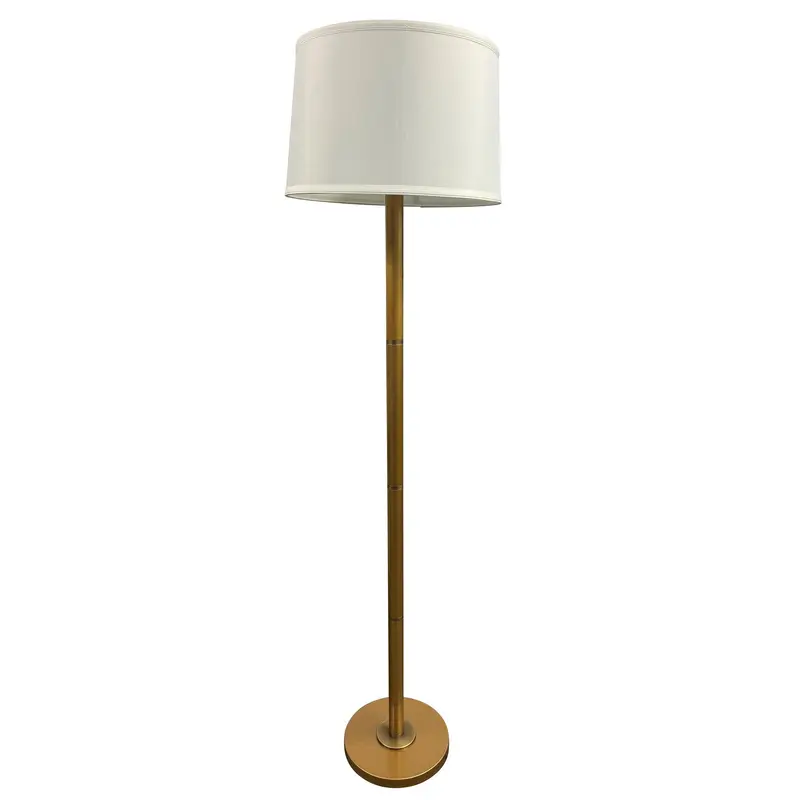 Rupert Three Light Floor Lamp Heritage Gold/Antique Brass