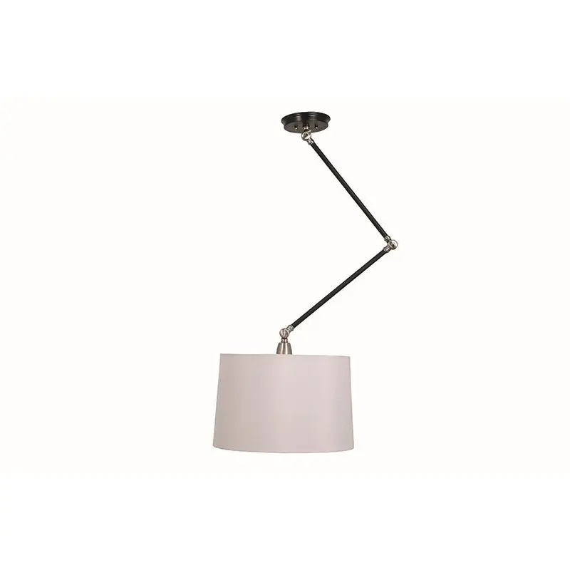 Uptown One Light Pendant Black/Satin Nickel