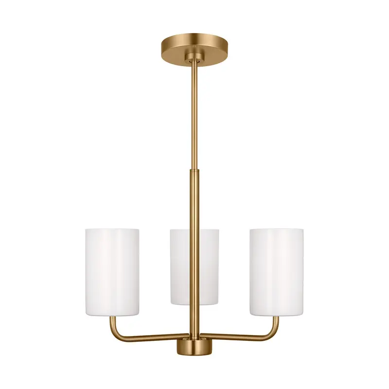 Rhett Three Light Chandelier Satin Bronze