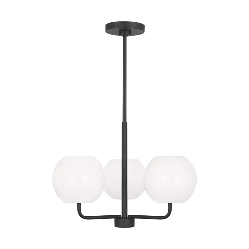 Rory Three Light Chandelier Midnight Black