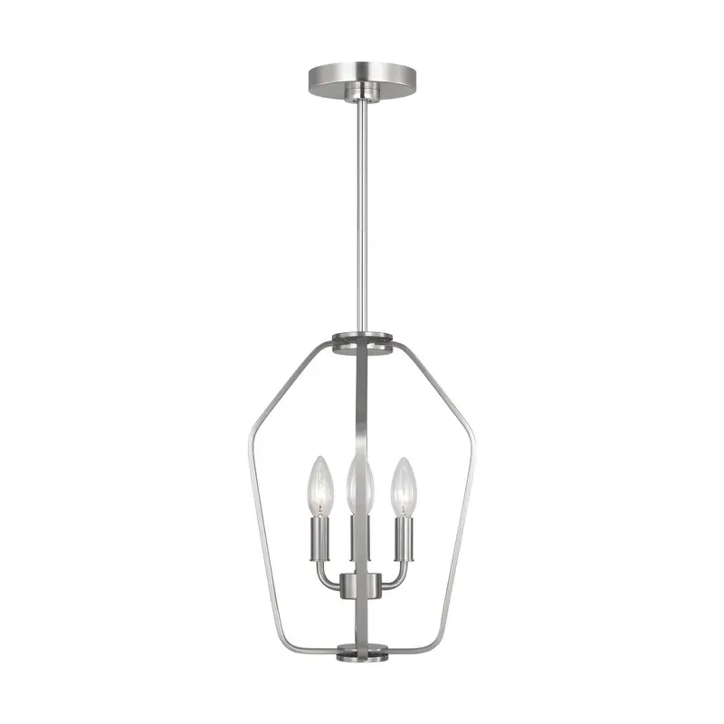 Kennan Three Light Chandelier Brushed Nickel