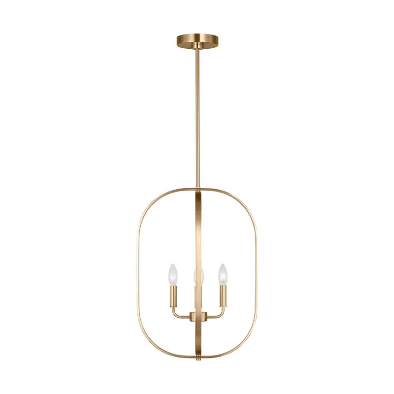 Loretto Four Light Chandelier Satin Brass