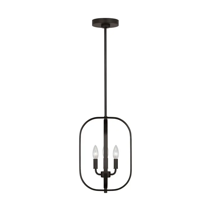 Loretto Three Light Chandelier Midnight Black