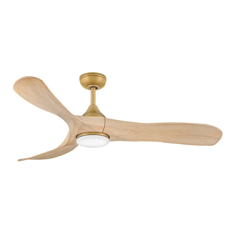 Swell Illuminated 56"Ceiling Fan Heritage Brass